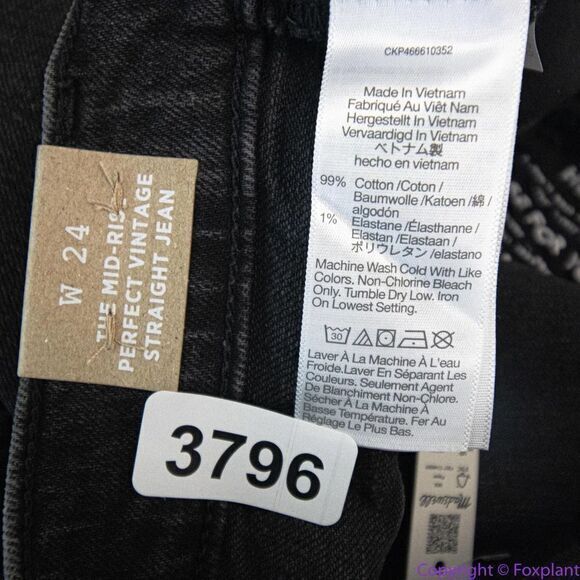 NEW Madewell Mid-Rise Perfect Vintage‎ Straight Jean Rosella Wash,24 - Picture 16 of 16